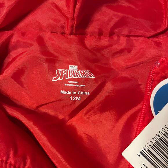 Marvel Baby Fleece Spiderman Hoodie in Red Size 12 Months - Picture 6 of 8